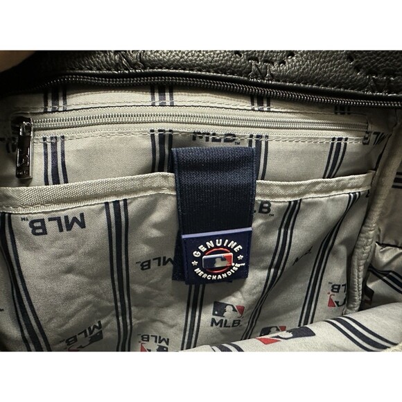 NEW Montana West New York Mets Stamped Logo Black PU Leather Mini Backpack MLB main image 5